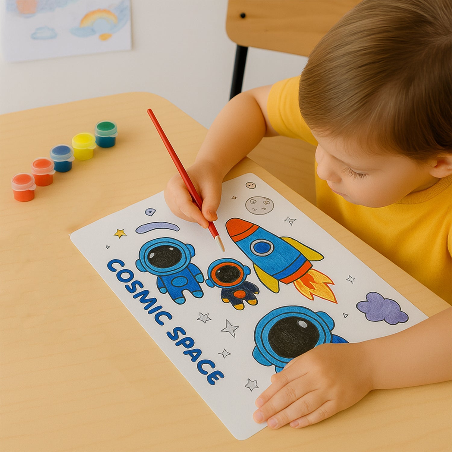 Cosmic Space Theme Kids Painting and Coloring Kit Cosmic Space Theme Kids Painting and Coloring Kit